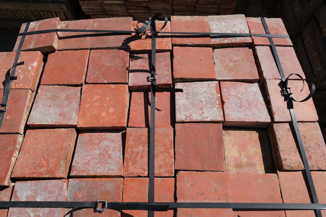 Terres cuites anciennes rectangles - mallon feuillet ancien XVIIIe XIXe