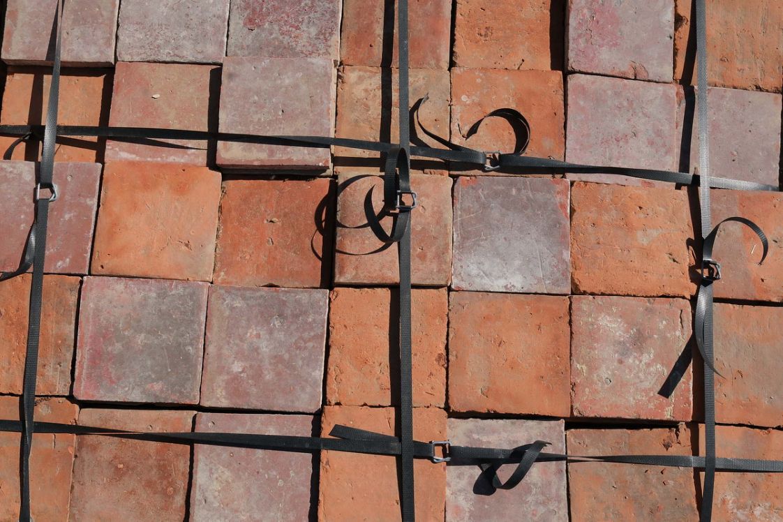 Terres cuites anciennes rectangles - mallon feuillet ancien XVIIIe XIXe