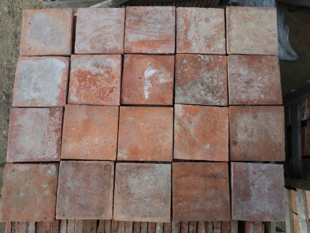 Terres cuites anciennes rectangles - mallon feuillet ancien XVIIIe XIXe