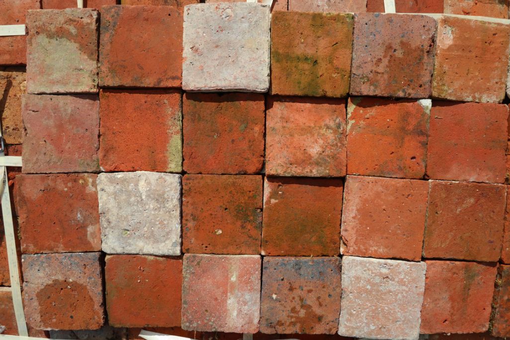 Terres cuites anciennes rectangles - mallon feuillet ancien XVIIIe XIXe