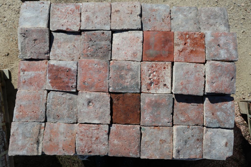 Terres cuites anciennes rectangles - mallon feuillet ancien XVIIIe XIXe