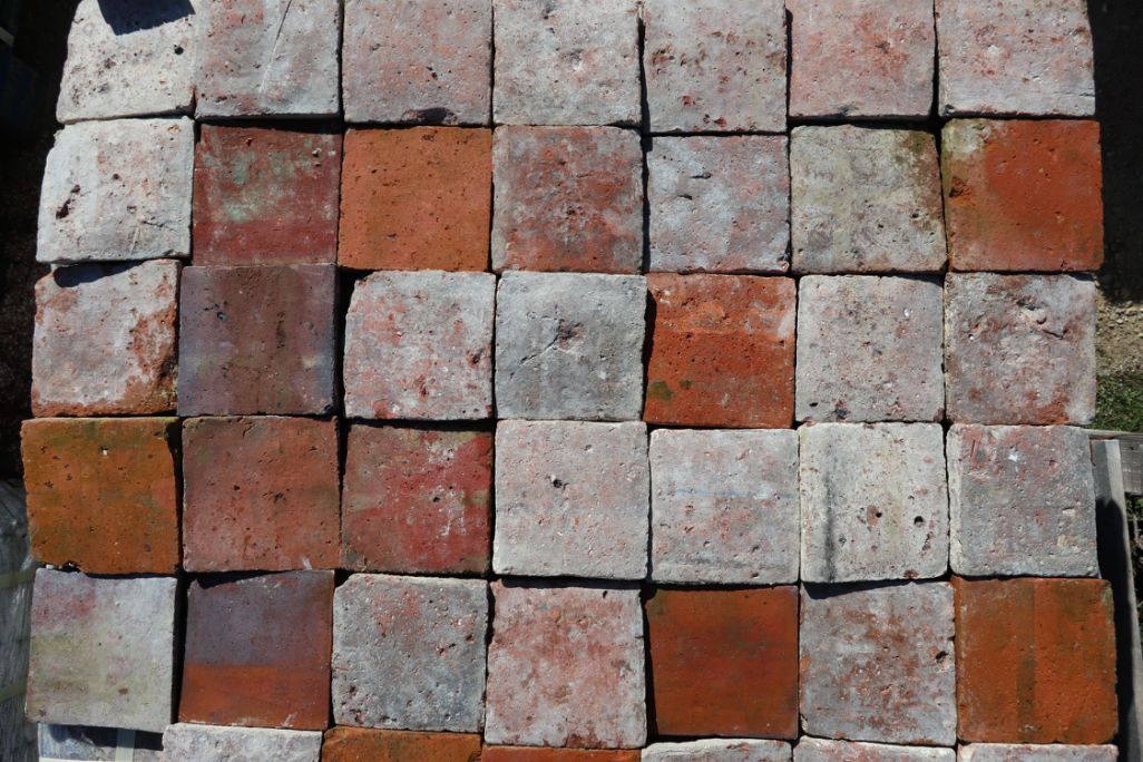 Terres cuites anciennes rectangles - mallon feuillet ancien XVIIIe XIXe