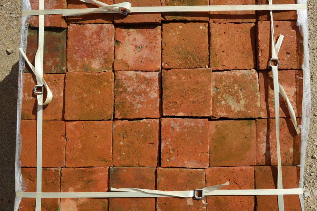 Terres cuites anciennes rectangles - mallon feuillet ancien XVIIIe XIXe