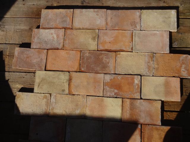 Terres cuites anciennes rectangles - mallon feuillet ancien de Provence